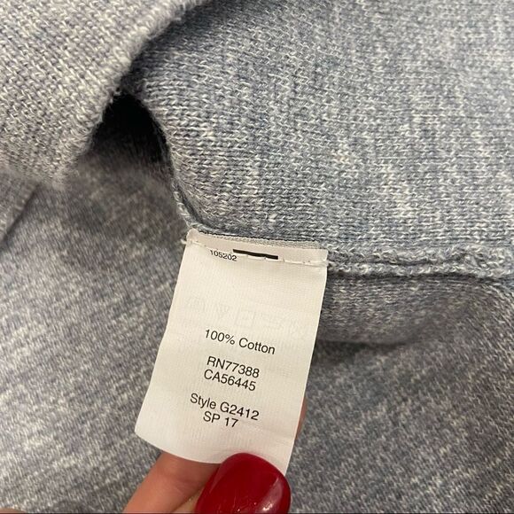 Madewell Gray Crew Neck Sweater Tied Back Detail size S - Picture 6 of 6